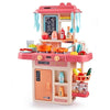 42 PCS Kids Pretend Play Kitchen Set with Cooking Accessories, Sink, Stove, Utensils, Food Toys, Role Play Kitchen Playset for B