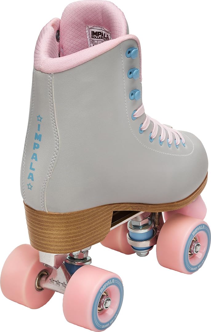 Impala Rollerskates Girl's Impala Quad Skate (Big Kid/mature-themed) Smokey Grey 6 (US Men's 4  Women's 6) M