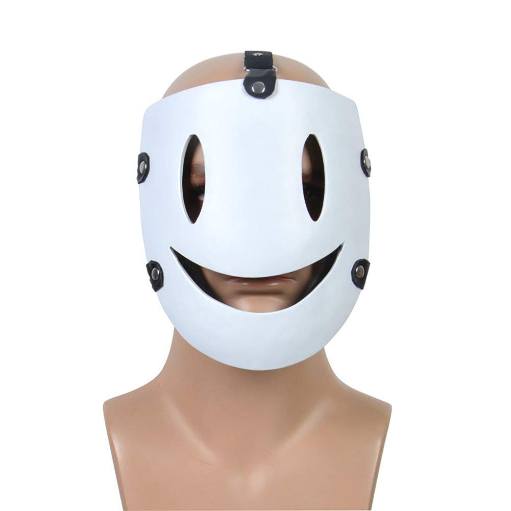 Oikawa High-Rise Invasion Cosplay Mask Sniper Mask Tenkuu Shinpan Mask White Smile Resin Mask for Halloween Cosplay Props
