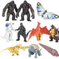 Jaykenixo Set Of 10 Action Figures King Of The Monsters Dragon Vs Kong Mini Monster Orangutan Playsets
