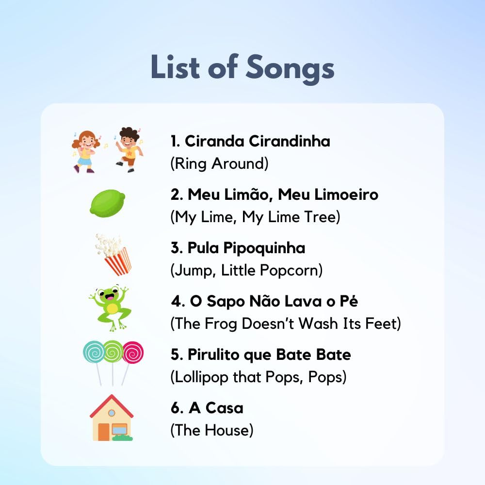 I Love To Sing In Portuguese: Brazilian Nursery Rhymes, Musical Baby Sound Books For Toddlers 1-3, Portuguese Baby Books, Brazil