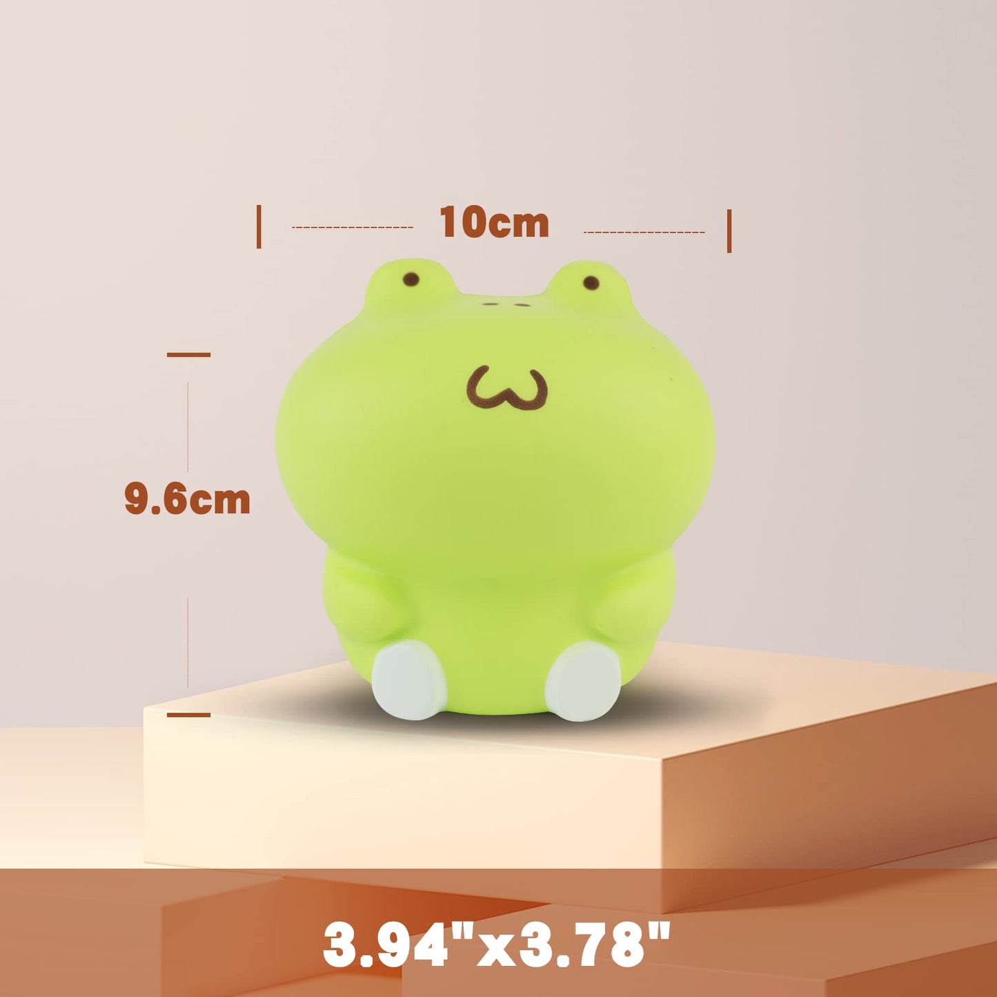 Anboor 3.9  Squishies Toy Frog Kawaii Soft Squishies Animals Toy Slow Rised Squeeze Frog Squish Stress Relief for Kid mature-themed Toys