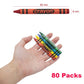 Lucky Art Crayons Bulk 80 Sets Of 4 Packs Crayon For Kids Non-Toxic Crayon Party Favors, Restaurants, Birthdays, School Teachers