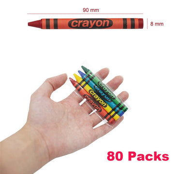 Lucky Art Crayons Bulk 80 Sets Of 4 Packs Crayon For Kids Non-Toxic Crayon Party Favors, Restaurants, Birthdays, School Teachers