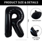 Toniful 40 Inch Large Black R Letter Balloons Jumbo Helium Balloons,Foil Mylar Big Alphabet Balloons For Birthday Party Annivers