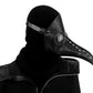 duduta Leather Plague Doctor Mask Black Death Bird Mask Halloween Scary Plague Dr Costume Party Mask