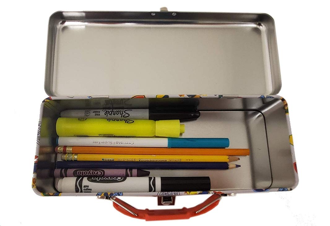 The Tin Box Company Frozen 2 Tin Pencil Box with Handle & Clasp - Storage Box