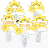 Big Dot of Happiness You are My Sunshine - Baby Shower or Birthday Party Centerpiece Sticks - Table Toppers - Set of 15