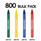 Rarlan Crayons Bulk, 4 Classic Colors, 200 Boxes, 800 Count Crayons