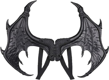 Kids Dinosaur Costume Dress Up Wings Dragon Tail Mask Set Halloween for Children Boys Girls as Dino Birthday Party Favors Gifts (black)