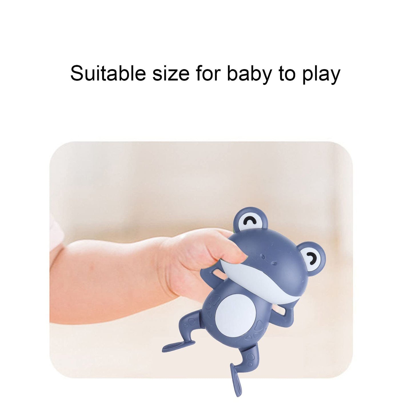 Zerodis Frogs Baby Bath Toys, Cute Floating Wind-Up Bathtub Toys Clockwork Swimming Shower Game For Children(Blue)