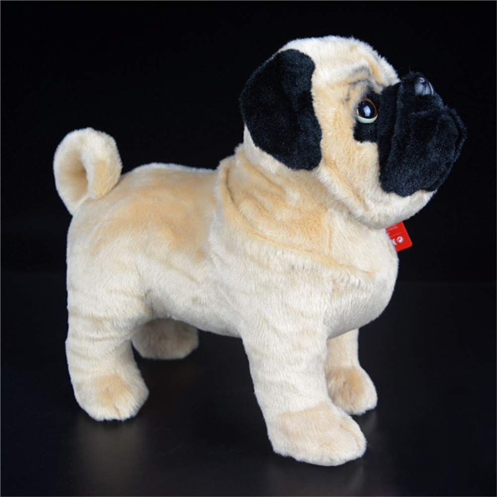 Tammyflyfly Pugsly Pug Plush Stuffed Animal Puppy Dog, 12 Inches (Brown)