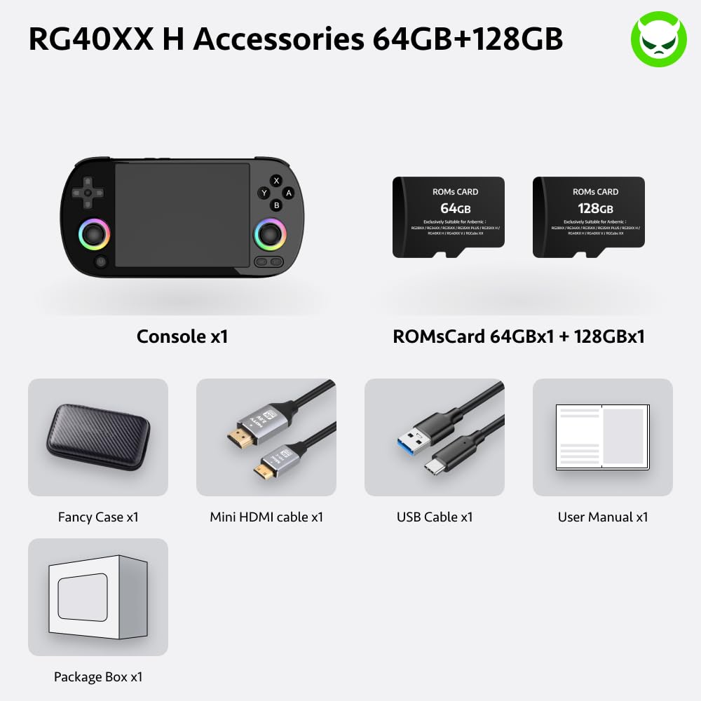 RG40XX H Handheld Game Console 35 Emulators 18K Preloaded Games WiFi & Bluetooth Retro Gaming Console Kids Video Game Console Pl