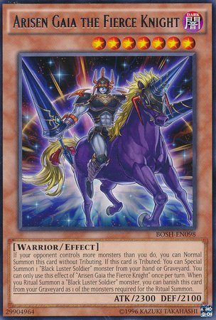 Yu-Gi-Oh! - Arisen Gaia The Fierce Knight (Bosh-En098) - Breakers Of Shadow - Unlimited Edition - Rare