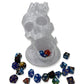 Munnygrubbers - 6.5'' Skull Dice Tower - (Random 7Pcs D20 Dice Set Included) - No Paint Odorless Plastic - Tabletop Roleplaying