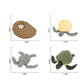 4 Pcs Sea Turtle Ocean Marine Animal Growth Life Cycle Model Figure Classroom Accessories Party Supplies Cake Toppers Learning C