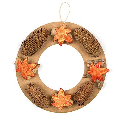 Baker Ross AF903 Hanging Round Craft Wreaths - Pack of 10, Creative Christmas Art and Craft Supplies for Kids to Personalise and