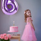 40 Inch Number 7 Balloon, Jumbo Seven Purple Lavender Birthday Decorations, 7 17 27 70 Year Old Balloon, Mylar Foil Balloon Numb