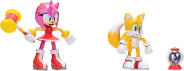 Sonic The Hedgehog Sonic 4'' Action Figure 2 Pack - Modern Tails & Modern Amy