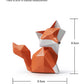 Haucoze Fox Figurine Statue Gifts Geometric Sculpture Decor Polyresin Animal Arts 4.0 Inch