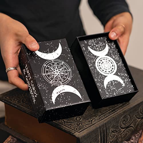 Prophet Silver Foil Tarot Cards Deck,78 Original Tarot Cards Fortune Telling Game with Guide Book for Beginners,Tarot Cards Stan