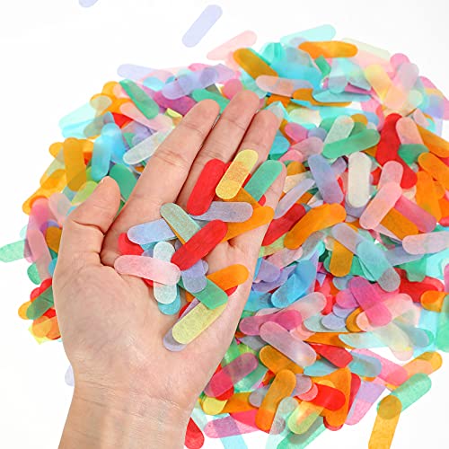 Civaner 50g/ 200g Tissue Sprinkle Confetti Dount Baby Shower Table Confetti Colorful Rainbow Sprinkle Confetti for Ice Cream The