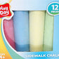 Play Day Jumbo Chalkboard Sidewalk Chalk Set - 12 Pink Chalk Pieces, Ideal for Indoor and Outdoor Fun