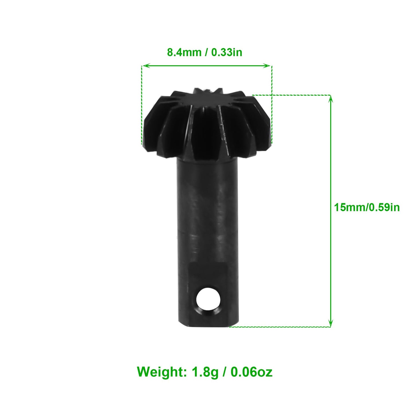 TRX4M Gear 4pcs 24/12T Steel Machined 1/18 RC Crawler Ring Gear Pinion Gear 24/12T Axle Differential Helical Gears for 1/18 RC C