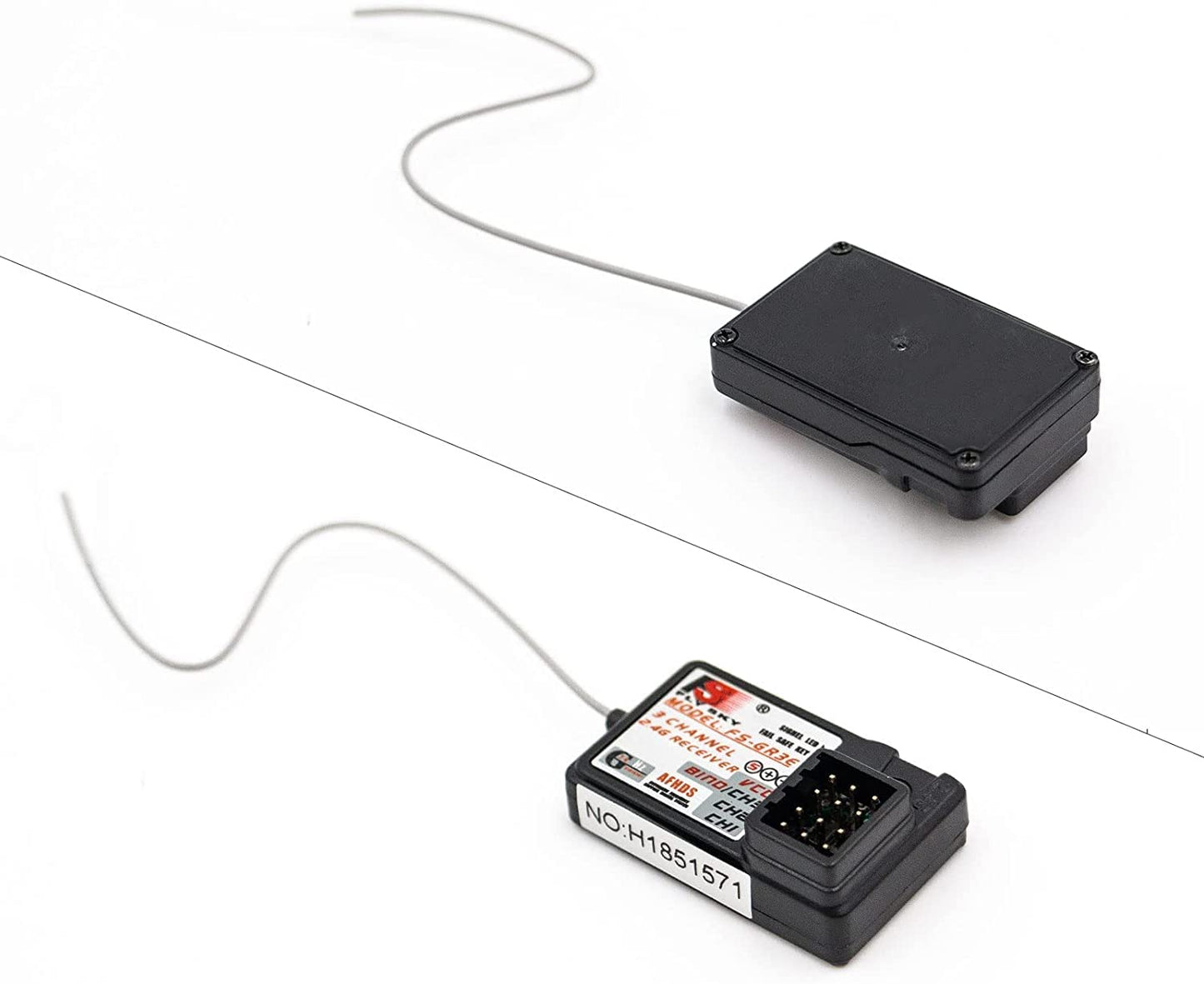 WOAEIUOS Flysky FS-GR3E Receiver AFHDS Long Range 3CH 2.4GHz Surface Receiver for FS-GT2 FS-GT2B FS-GT3B FS-GT3C FS-IT4S Transmi