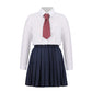 Kids Musical Cosplay Costume Outfit Girls School Uniform Suit Jacket Shirt Skirt Tie Halloween Party Stage Full Set (Large)