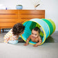 Lovevery Organic Cotton Play Tunnel - Collapsible 47.2"x18.5" for Indoor/Outdoor Fun, Multicolor, Ages 12+ Months, Model 9000002