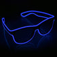 YouRfocus Wireless Led Light up Glasses Glow in the Dark for Rave Party, EDM (Blue) -Like New