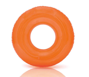 Intex 59260Ep Colorful Transparent Inflatable Swimming Pool Tube Raft (2 Pack)