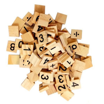 Enakshi 4x100Pieces Wooden Puzzle Tiles Craft Numbers 09 Board Cube Blocks Crafts|Crafts | MultiPurpose Craft Supplies | Craft