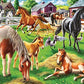 Ravensburger Happy Horses 60-Piece Jigsaw Puzzle for Kids, 14 x 10 inches, Cardboard, Multicolor, Model 05175