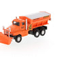 Playmaker Toys Snow Plow Trucks 5'' Die Cast Metal Model Toy Truck Orange w/ Pullback Action
