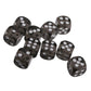 Yiotfandoll 10PCS Polyhedral Dice D6 Dice 16mm Acrylic Dice Game Dice for RPG MTG DND Dice Table Games (Transparent Black)