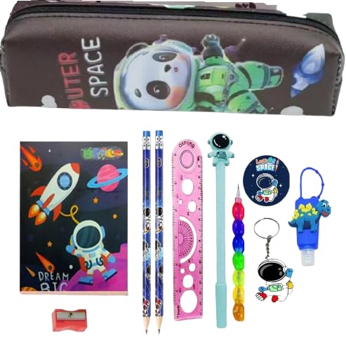 Kobbet Stationery Return Gift Set For Kids, Party Favor Return Gift In Bulk Pencil Case Pencil Pouch With Stationery 11Pcs Schoo