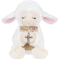 Blessed Plush Lamb 8.5 Inches With Rosary Set For First Communion, Christening, Baby Baptism Rosary Gifts For Girl, Baptism Gift