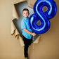 Navy Blue 8 Balloon, Number Balloon 40 Inch, Blue Birthday Decorations, 8 18 28 38 80 Birthday Balloons, 8Th Blue Party Supplies