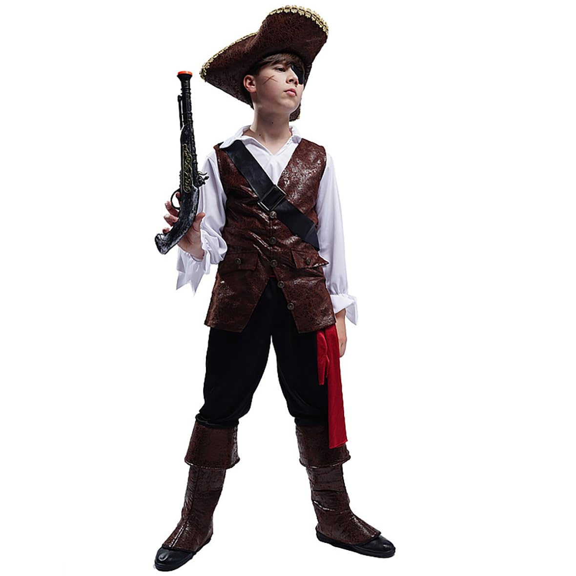 PGOND Boys Deluxe Pirate Costume with Hat (S)