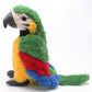 Clobeau Talking Parrot Toy Macaw Parrot Plush Stuffed Toys Animal Plush Toy Repeat What You Say Stuffed Parrot Pet Toy Plush Bud