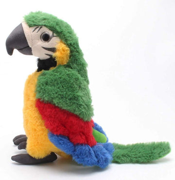 Clobeau Talking Parrot Toy Macaw Parrot Plush Stuffed Toys Animal Plush Toy Repeat What You Say Stuffed Parrot Pet Toy Plush Bud