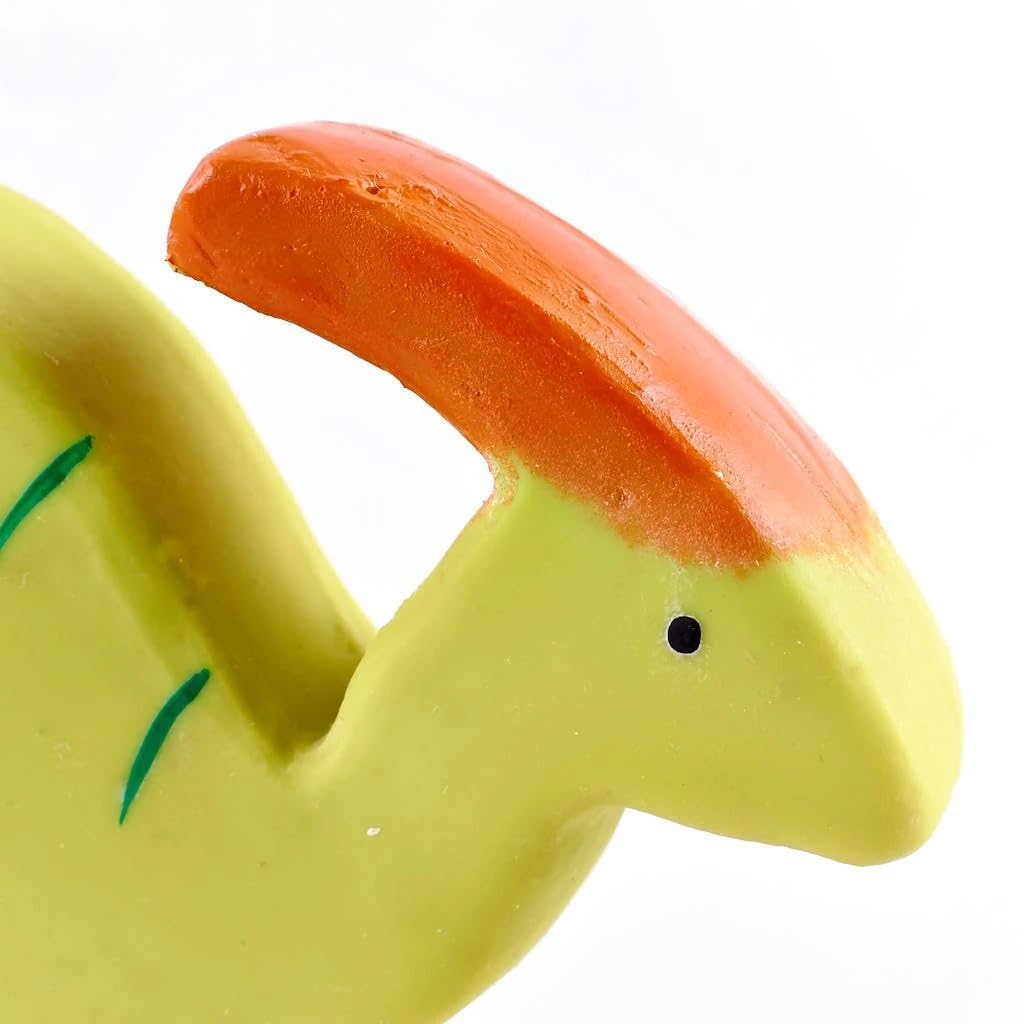 Tikiri My First Dino Baby Parasaurolophus Natural Rubber Toy (Green)