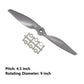 Top-Vigor 3Pcs Cw Rc Propellers 9045 9 X 4.5 Inch 2-Vane Rc Vehicle Propellers Replacement For Rc Airplane With Adapter Rings Ny