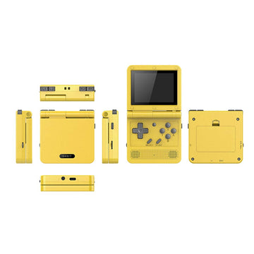 Goolrc Handheld Game Console 3-Inch Ips Screen Open Flip Handheld Console With 16G Tf Card Built In 2000 Games Portable Mini Retro Game Console Yellow