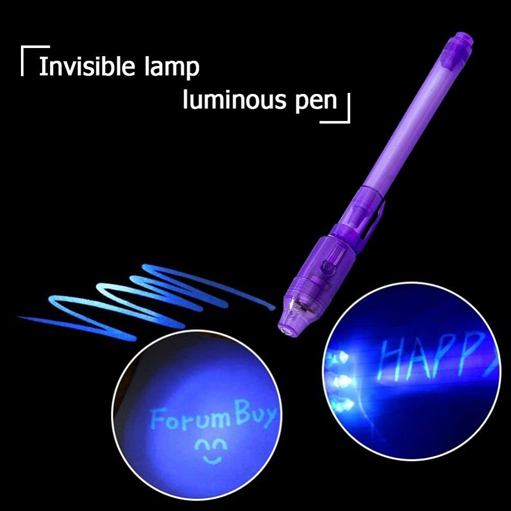 Zunteng Invisible Ink Pen,28Pcs Spy Pen,Invisible Disappearing Ink Pen With Uv Light Fun Activity Entertainment For Secret Message And Kids Goodies Bags Toy (28)