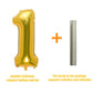 32 Inch Gold Number 1 Balloons Foil Ballon Digital Birthday Party Decoration Supplies (Gold Number 1 Balloon)