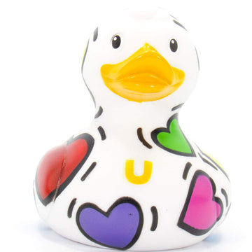 Pop Heart (Love/Valentines) Rubber Duck By Bud Ducks | Elegant Gift Packaging - 'Living In A Bubble Of Love!' | Child Safe | Collectable