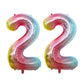 Goer Rainbow Foil Balloons Number 2,Huge Number Balloons For 2Nd Birthday Party Supplies Anniversary Decorations (3 Pcs,42 Inch,32 Inch,16Inch)